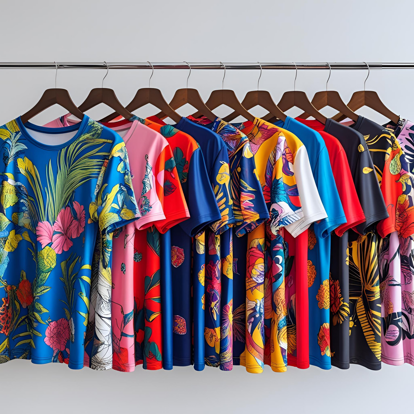 Combo of 10 Lycra all over print T Shirts Rs. 999 Only